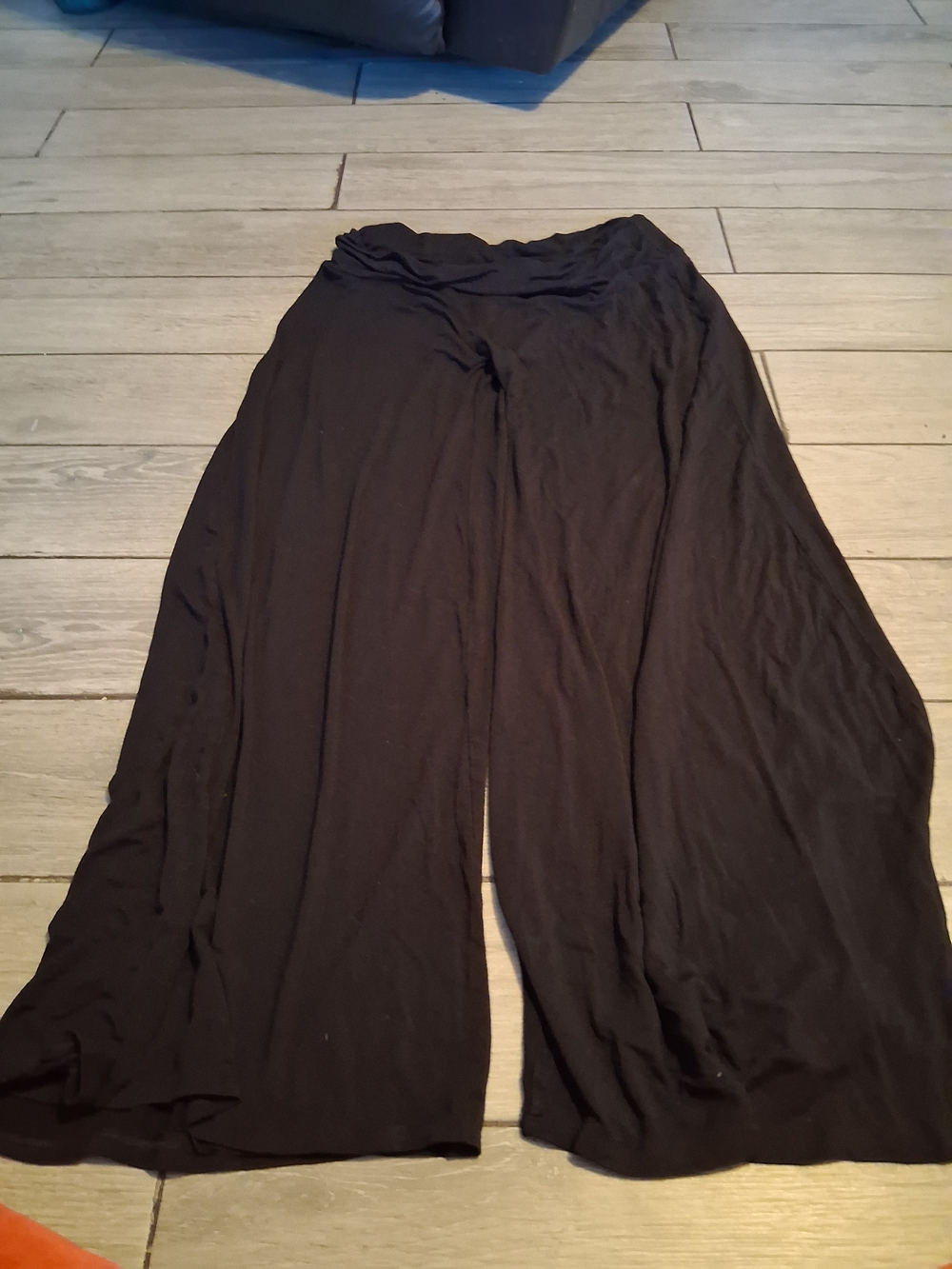 Flowing Wide-Leg Black Palazzo Pants - Comfortable Everyday Style